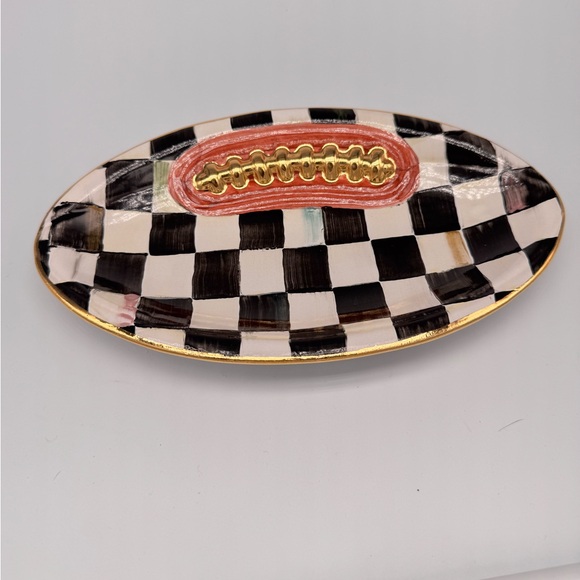 Mackenzie Childs Football plate - Picture 3 of 4